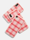 Skinnydip London | Pink Check Case - Product View 3