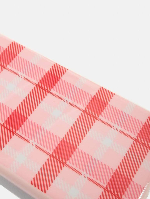 Skinnydip London | Pink Check Case - Product View 2