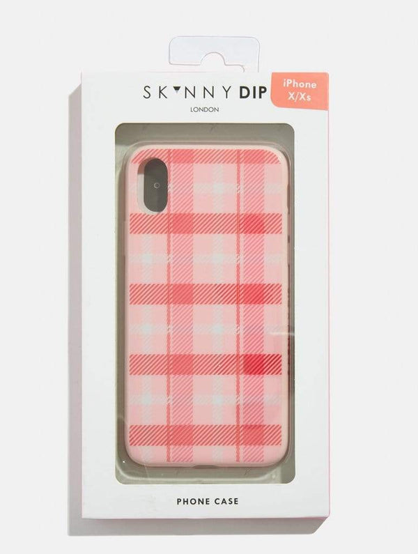 Skinnydip London | Pink Check Case - Product View 5