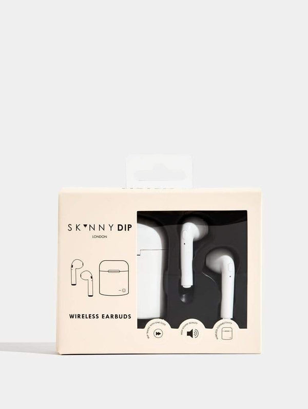 Skinnydip London | White Wireless Earbuds - Product View 5