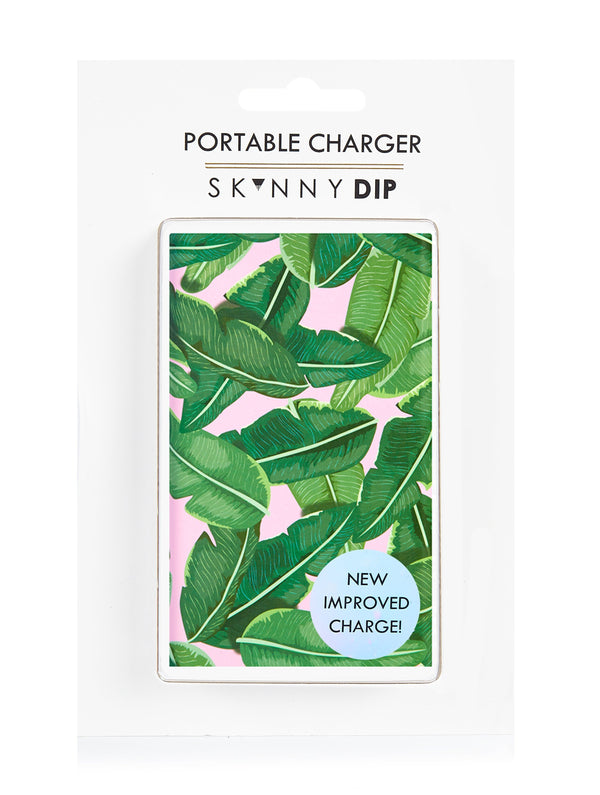 Skinnydip London | Banana Palm Portable Charger - Package View