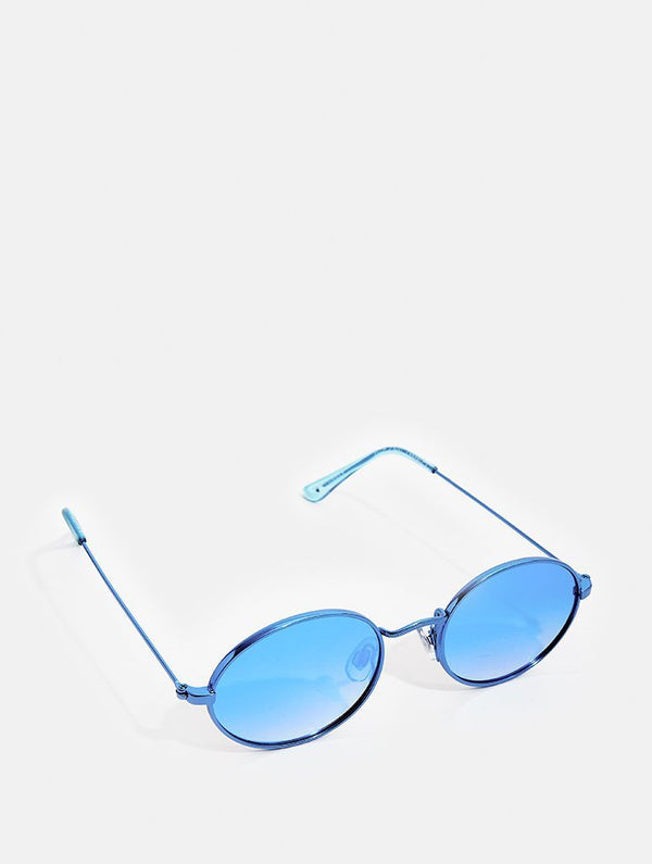 Skinnydip London | Blue Oval Sunglasses - Product Image 3