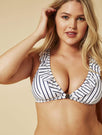 Skinnydip London | Cannes Navy Stripe Bikini Top - Model Image 8