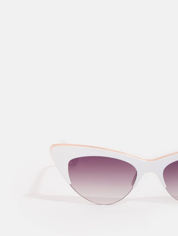 Skinnydip London | Capped Cat White Sunglasses - Product Image 2