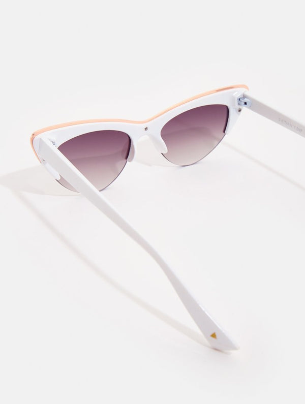 Skinnydip London | Capped Cat White Sunglasses - Product Image 4