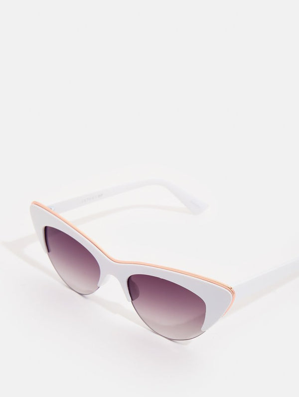 Skinnydip London | Capped Cat White Sunglasses - Product Image 1