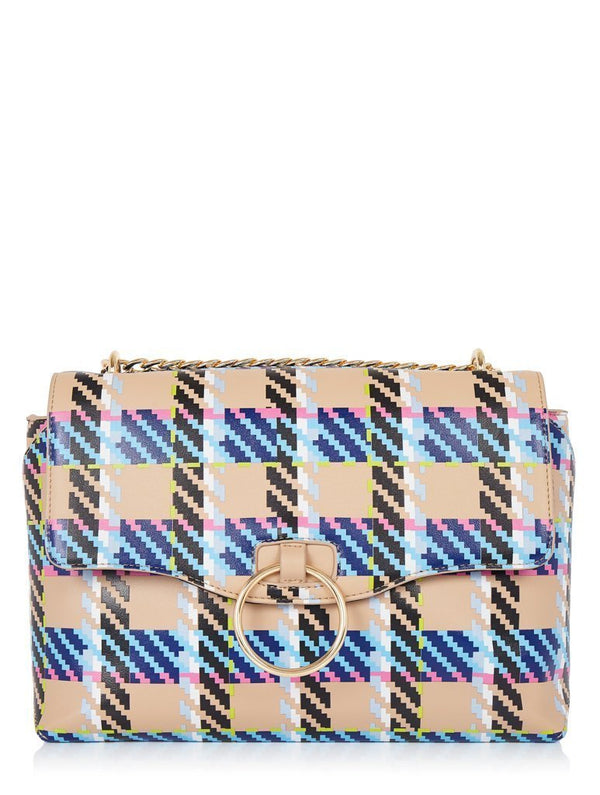 Skinnydip London | Casey Check Cross Body Bag - Front View