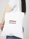 Skinnydip London | Charlie Craggs Love Pride Canvas Tote Bag Pride Lines Model 2