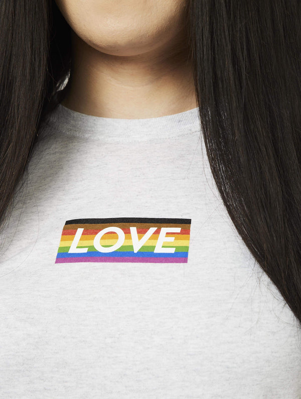 Skinnydip London | Charlie Craggs Love Pride T-shirt Pride Lines Model 2