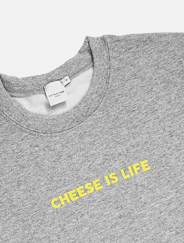 Skinnydip London | Cheese Is Life Sweatshirt - Close Up