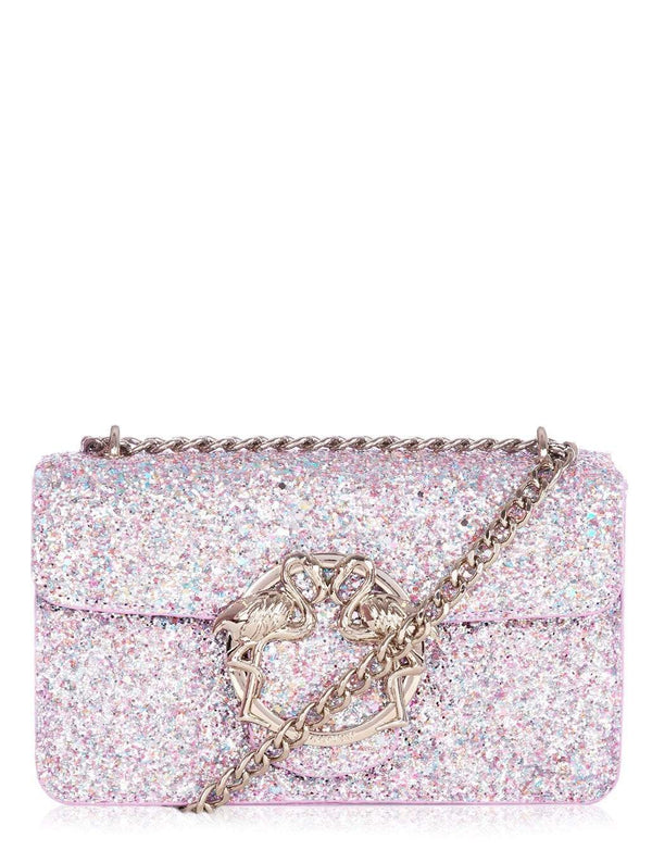 Skinnydip London Glitter Flamingo Clasp Cross Body Bag