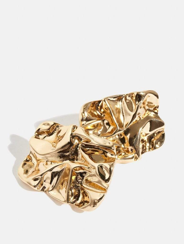 Gold Scrunch Earrings