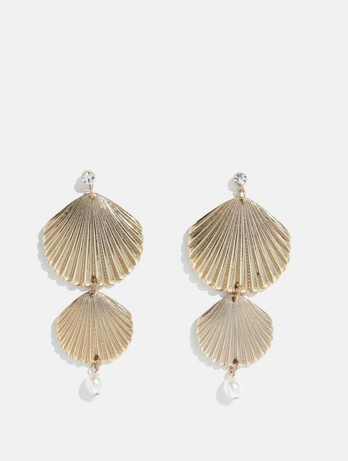 Skinnydip London | Gold Seashell Earrings - Product Image