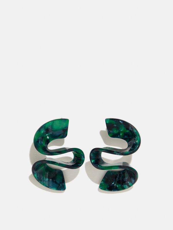 Skinnydip London | Green Squiggle Earrings - Product Image 2