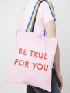 Skinnydip London | Jamie Campbell Be True Canvas Tote Bag Pride Lines Model 2