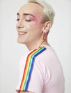 Skinnydip London | Jamie Campbell Be True T-Shirt Pride Lines Model 2