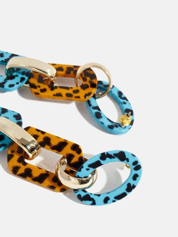 Leopard Resin Drop Earrings | Earrings | Skinnydip London - Product View 3