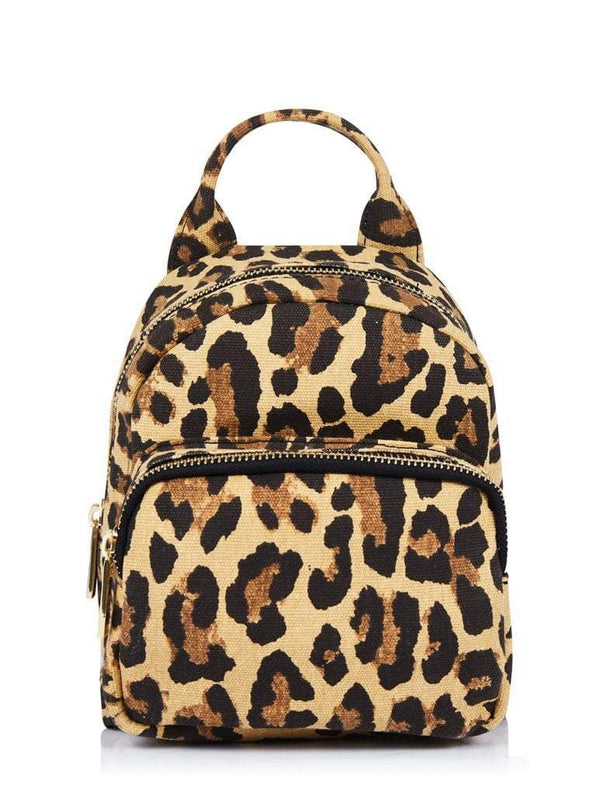 Skinnydip London | Zadie Leopard Mini Backpack - Front
