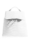Skinnydip London | Lyla White Quilted Black Backpack - Product Image 1