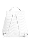 Skinnydip London | Lyla White Quilted Black Backpack - Product Image 3