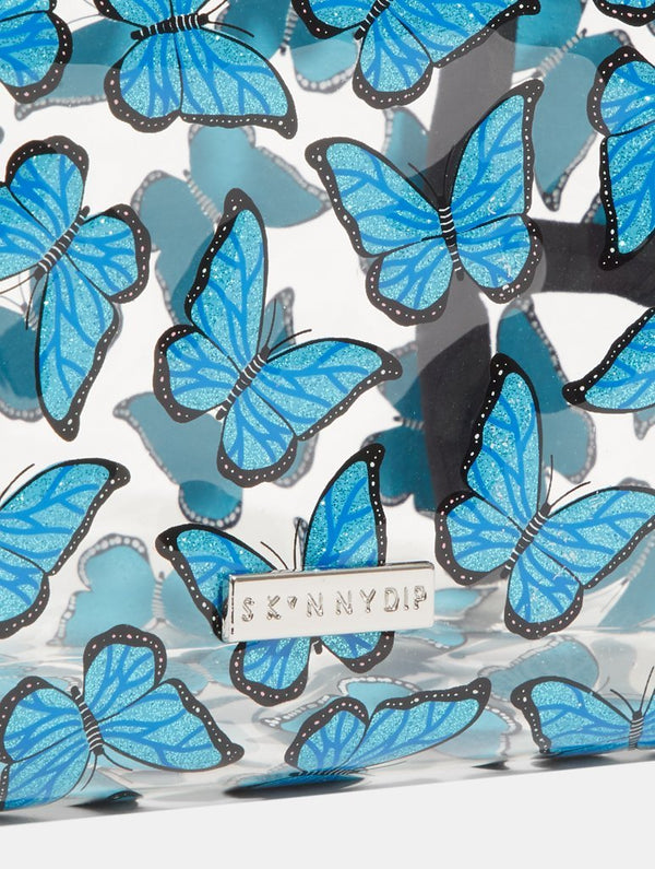 Skinnydip London | Blue Butterfly Makeup Bag - Product View 6