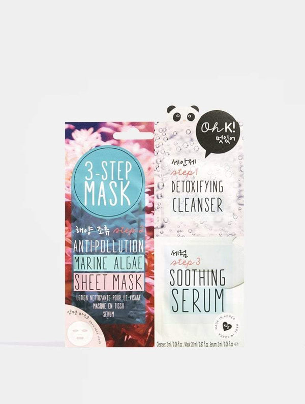 Skinnydip London | Oh K! 3 Step Anti-Pollution Sheet Mask - Front