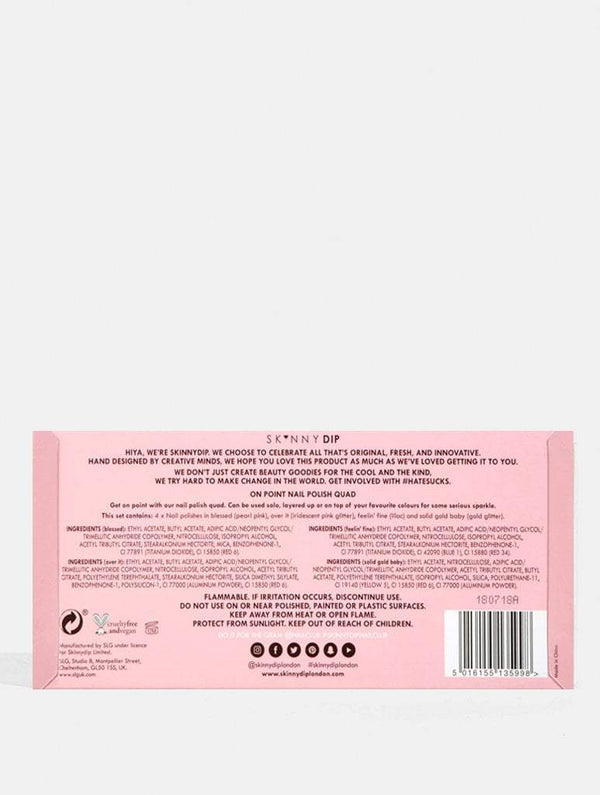 Skinnydip London | On Point Nail Polish Quad - Package Shot Back