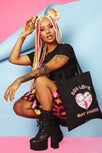 Skinnydip London | Our Love Canvas Tote Jade Laurice Pride Products Model 1