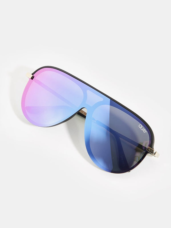 Skinnydip London | Empire Shield Sunglasses in Pink - Product Image 2