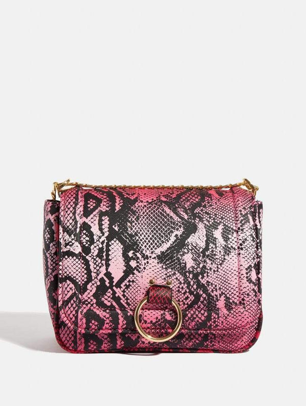Skinnydip London | Roxy Pink Snake Cross Body Bag -Product View 1