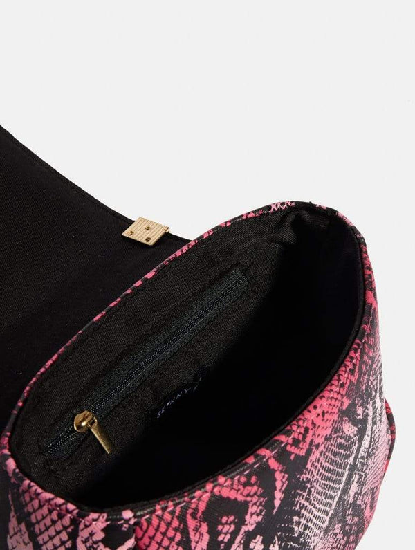 Skinnydip London | Roxy Pink Snake Cross Body Bag -Product View 5
