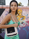 Skinnydip London | Roxy Shearling Cross body Bag - Model Image