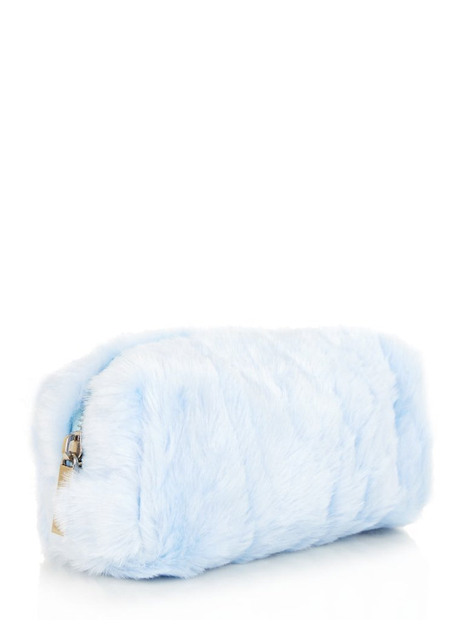 Skinnydip London Sky Blue Fur Make Up Bag
