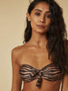 Skinnydip London | Swim Society Bermuda Zebra Print Bikini Top - Model Image 1