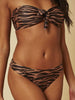 Skinnydip London | Swim Society Bermuda Zebra Print Bikini Bottoms - Model Image 1