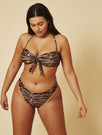 Skinnydip London | Swim Society Bermuda Zebra Print Bikini Top - Model Image 7