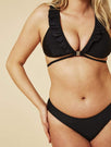 Skinnydip London | Swim Society Black Cannes Bikini Bottom - Model Image 3