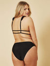Skinnydip London | Swim Society Black Cannes Tie Bikini Top - Model Image 4