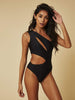 Skinnydip London | Swim Society Black Monaco Cut Out Swimsuit - Model Image 1
