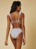 Skinnydip London | Swim Society Cannes Navy Stripe Bikini Bottoms - Model Image 3