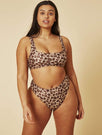 Skinnydip London | Swim Society Maldives Leopard Print Bikini Top - Model Image 9