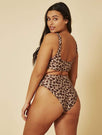 Skinnydip London | Swim Society Maldives Leopard Print Bikini Top - Model Image 10
