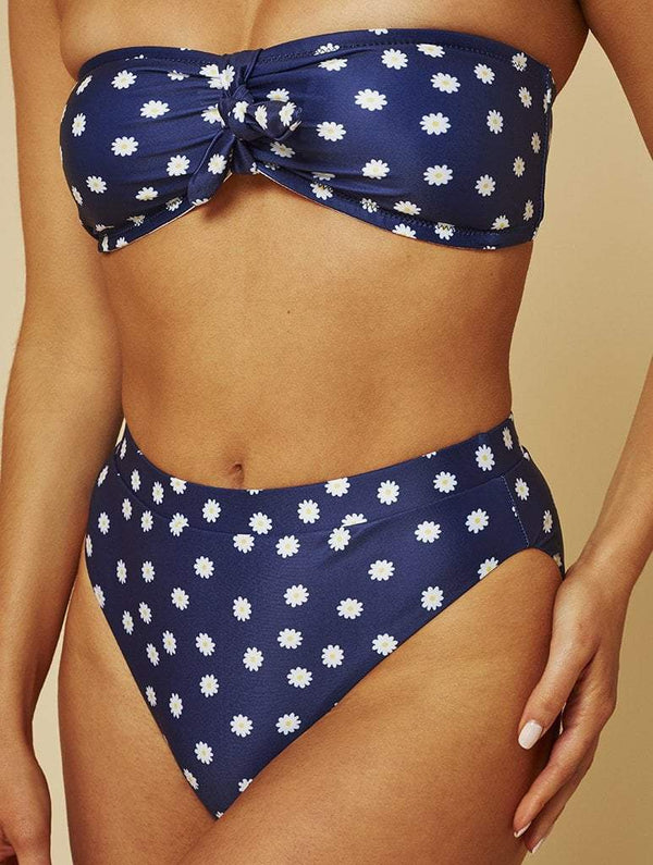Skinnydip London | Swim Society Miami Daisy Print Bikini Bottoms - Model Image 1