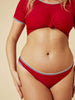 Skinnydip London | Swim Society Santorini Red Bikini Top - Model Image 5