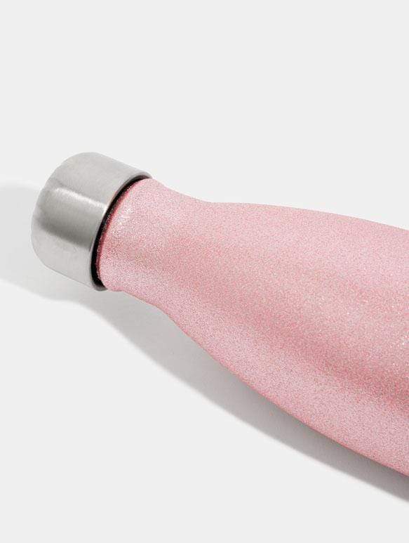 Skinnydip London | Pink Sparkle Water Bottle - Product View 2