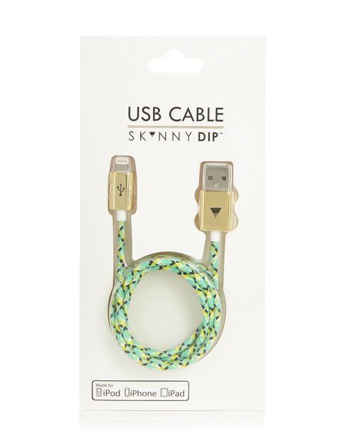 Skinnydip London |  Mint Rope iPhone Cable - Product Image