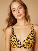 Skinnydip Swim Society Sydney Leopard Bikini Top Model Image 1