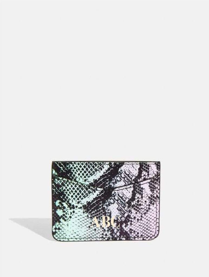 Skinnydip London | Personalised Ombre Snake Card Holder - Product View 1