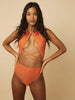 St Lucia Orange Swimsuit | Swimsuits | Skinnydip London - Model Image 1