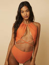 St Lucia Orange Swimsuit | Swimsuits | Skinnydip London - Model Image 2